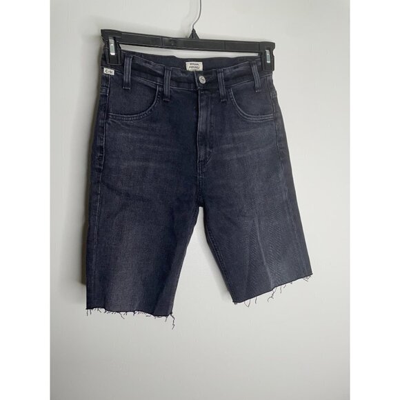 CITIZENS OF HUMANITY Tamryn Denim Black Bike Shorts Size 24 NWT - Picture 3 of 5